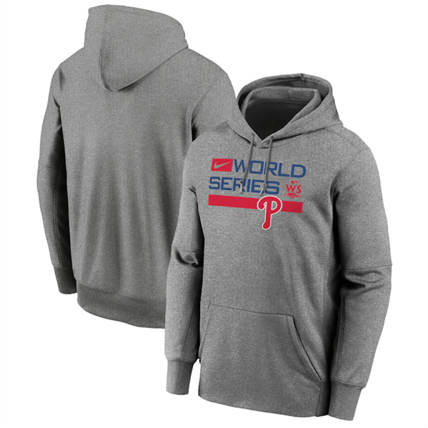 Men's Philadelphia Phillies Gray 2022 World Series Performance Pullover Hoodie